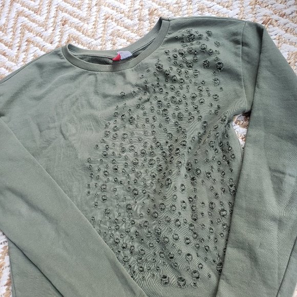 Divided by H&M Olive Green Sweatshirt Size 2 NWOT - Picture 5 of 8